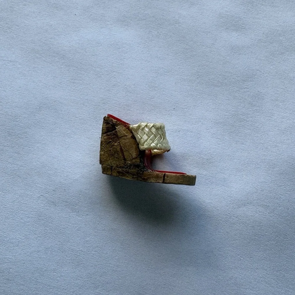 Barbie Gold And‎ Red Wedge Shoe—Single